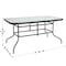 Flash Furniture Brazos 5 Pc Outdoor Patio Dining Set - 55in Tempered Glass Patio Tbl w/Umbrella Hole, 4 Navy Chairs TLH-089REC-303CNV4-GG - alternate 9